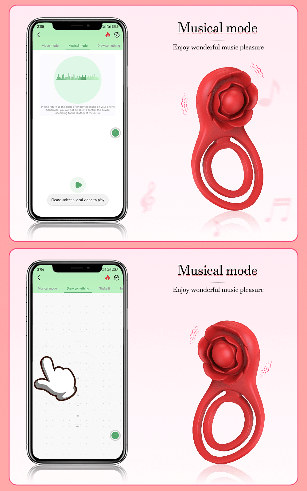 Cock Ring Vibrating Delay Ejaculation Penis Ring clitoral stimulator