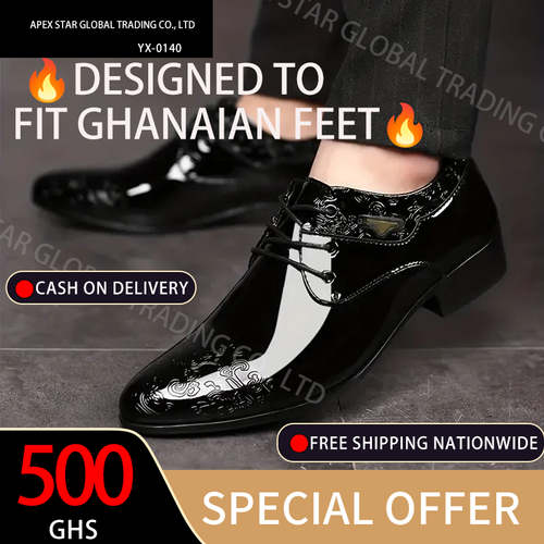 Men's Glossy Derby Shoes, Lace-up Front Dress Shoes For Men, Business Formal Wedding Black Tie Optional Events