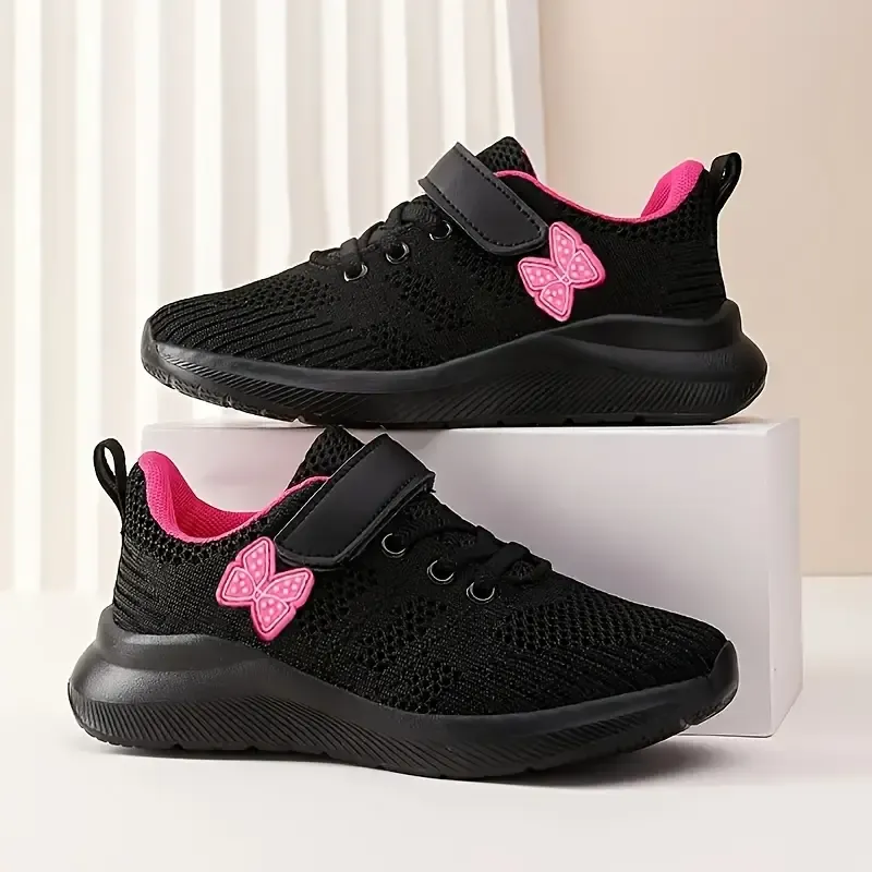 Girl's Trendy Woven Running Shoes