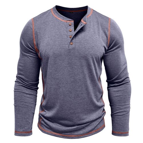 Four button long sleeve T-shirt