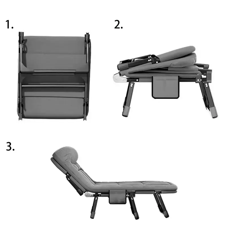 Adult-Size Portable Folding Bed with Stainless Steel Frame - Ideal for Outdoor Leisure, Camping & Hiking