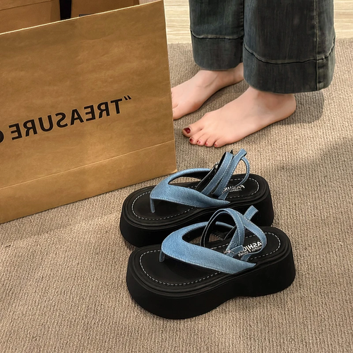 French style thick-soled shoes for heightening