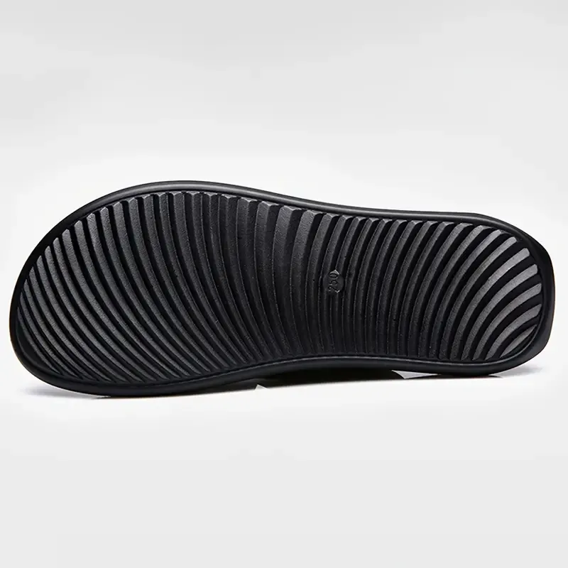 Men's Sandals, Casual Non Slip Shoes, Open Toe PU Leather Shoes For Outdoor Beach, Spring And Summer