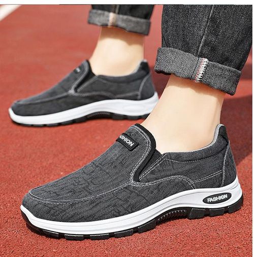 New style mesh breathable men's casual one-piece walking shoes