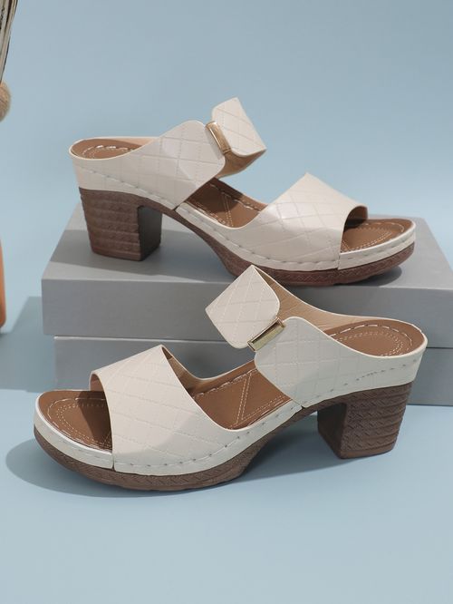 Summer new style large-sized fashionable thick-soled peep-toe trendy flip-flops