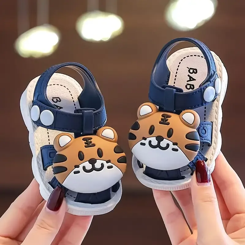 Trendy Cute Cartoon Tiger Sandals For Baby Boys