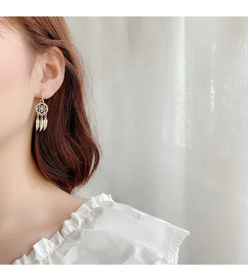 🎁Hot Sale🎁Dreamcatcher Golden Earrings