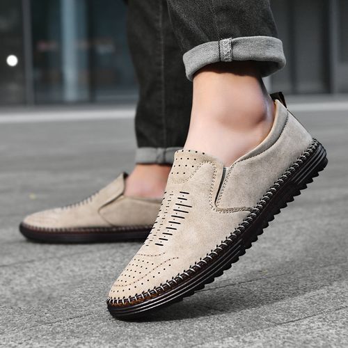Outdoor casual shoes, one-foot flat handmade leather shoes, cowhide shoes