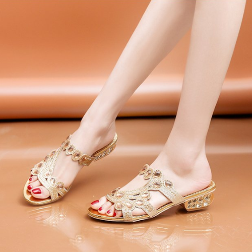 Women's Glitter Rhinestone Decor Sandals