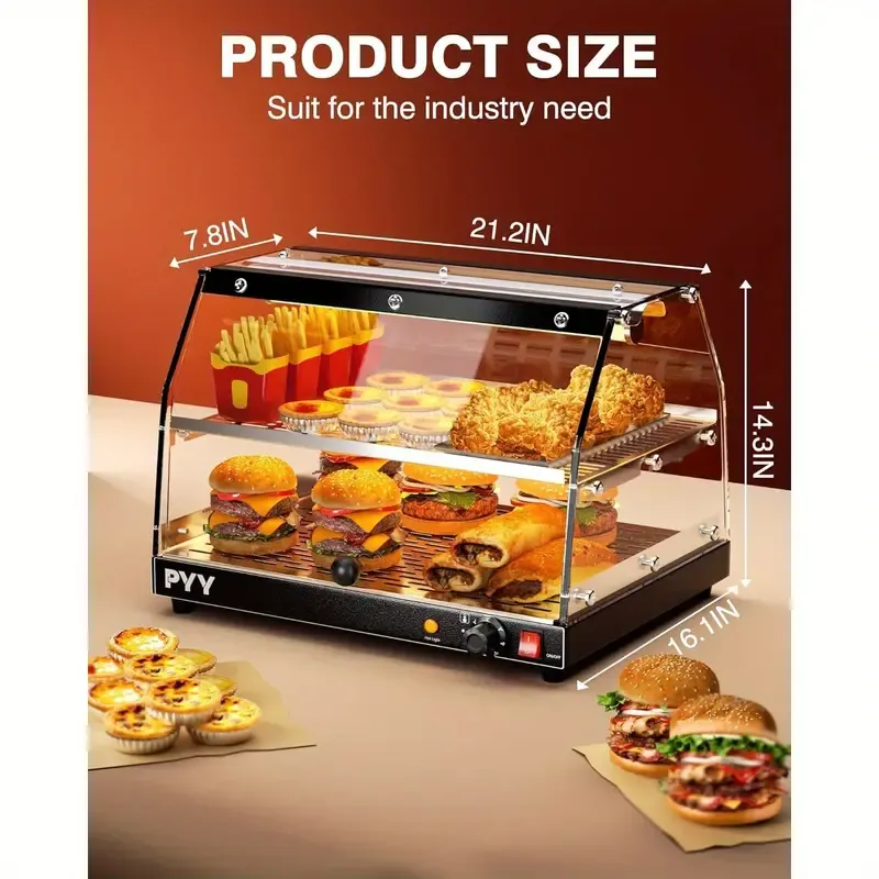 Commercial Countertop Pizza Warmer Display Case