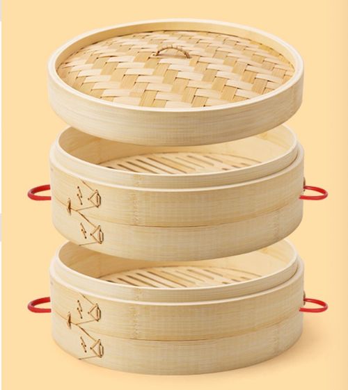 Large Bamboo Steamer Basket Set