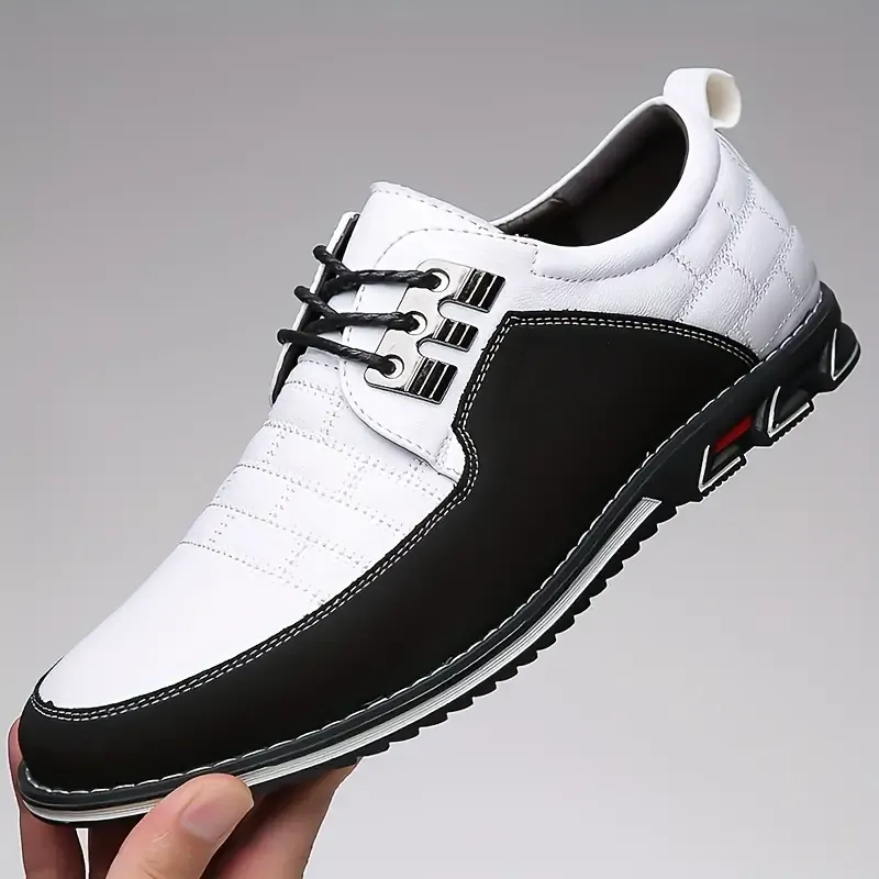 Elegant Mens Plaid Derby Shoes