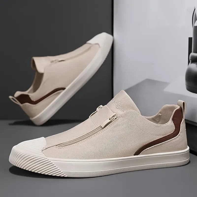 Men's Low Top Slip On Casual Skateboard Shoes