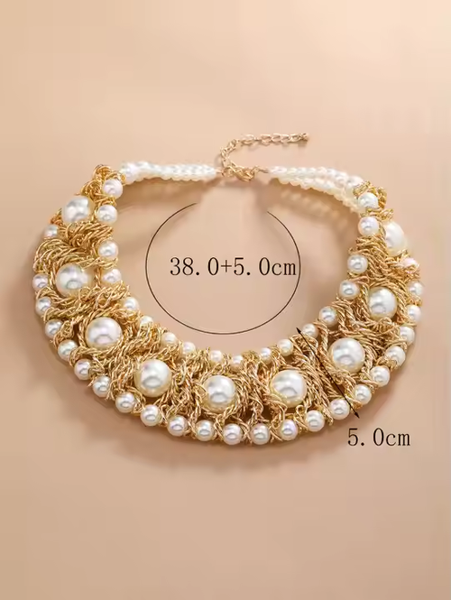 Ethnic Gold-Plated Alloy Necklace