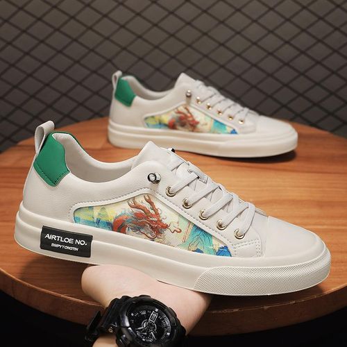 Hand-painted graffiti canvas shoes