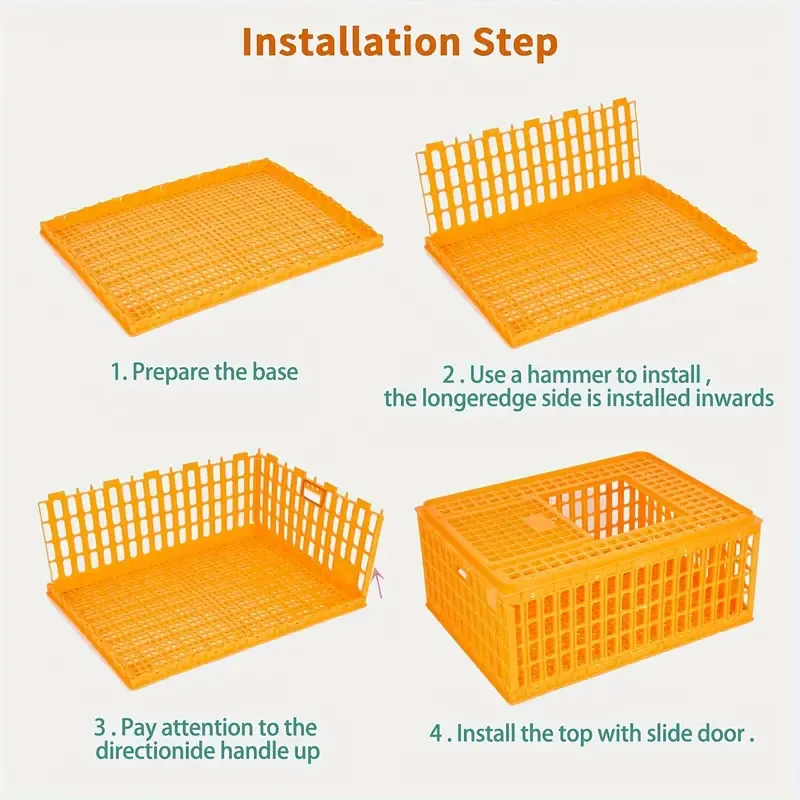 Heavy Duty Plastic Poultry Transport Crate