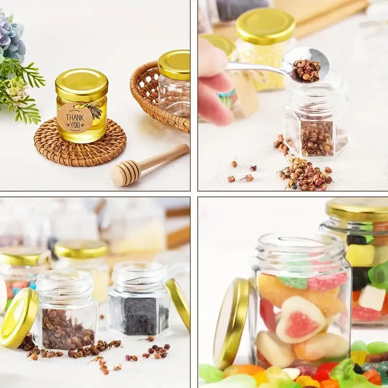 Glass Honey Jars with Dipper