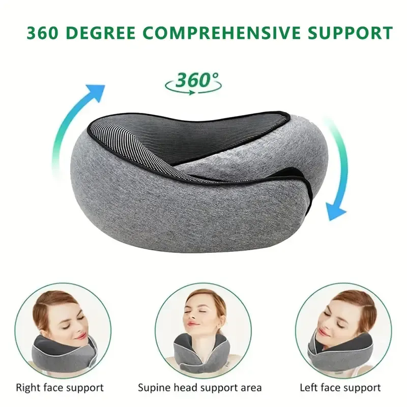 1pc Neck Pillow - Neck Pillow, Wander Plus Travel Pillow, Wander Plus Travel Neck Pillow, Travel Pillow, Memory Foam Neck Pillow For Traveling, For Airplanes, Car, Office, Sleeping Upright