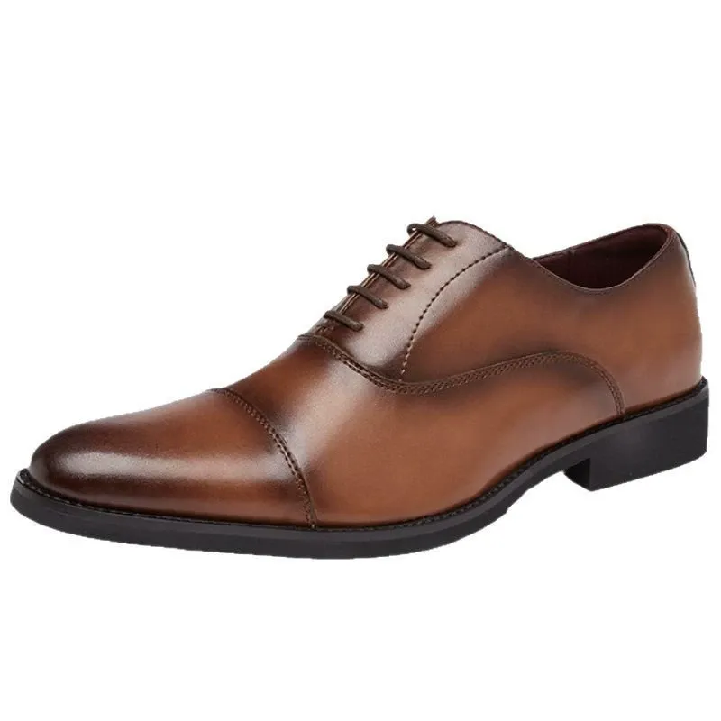 Three-joint leather shoes men's non-slip