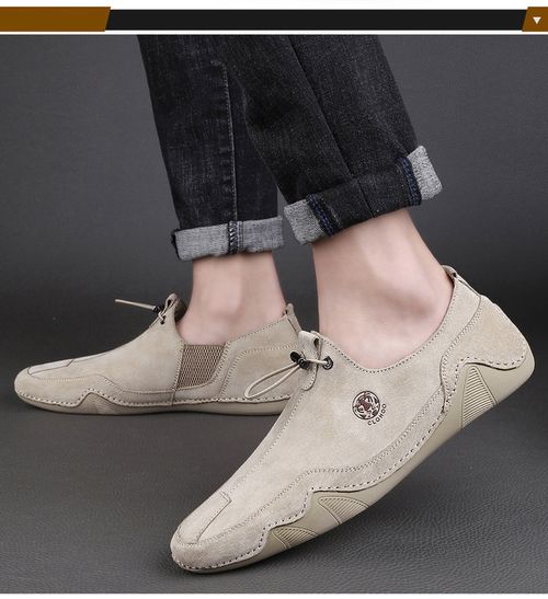 Men's casual loafers round toe slip-on shoes large size