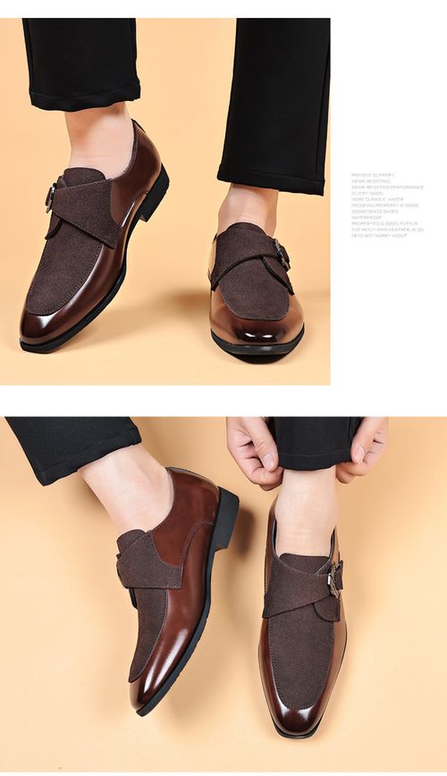Formal casual shoes, matte British leather shoes