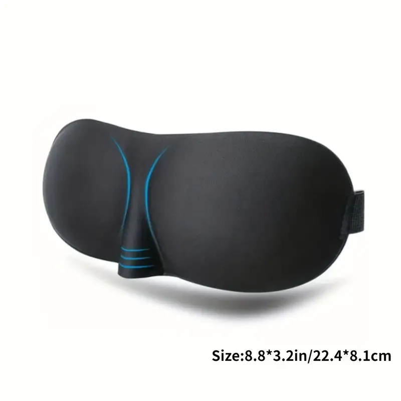 1pc 3D Sleep Mask Contoured Blindfold Sleeping Aid Soft Memory Foam Eye Mask For Sleeping Travel, Nap, Blockout Light Eye Cover