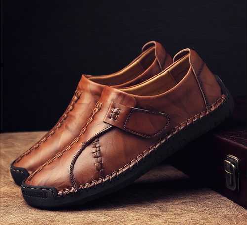 New Men's Casual Shoes Lazy Leather Shoes