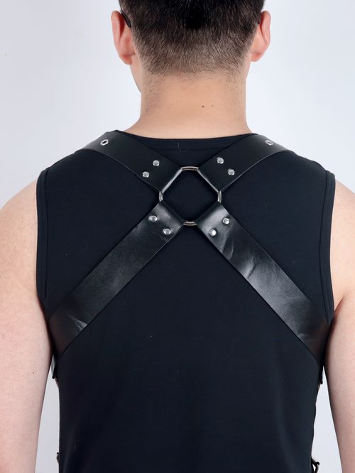 Sexy Mens Lingerie Leather Erotic Harness And Bulge Gay Jockstraps Underwear