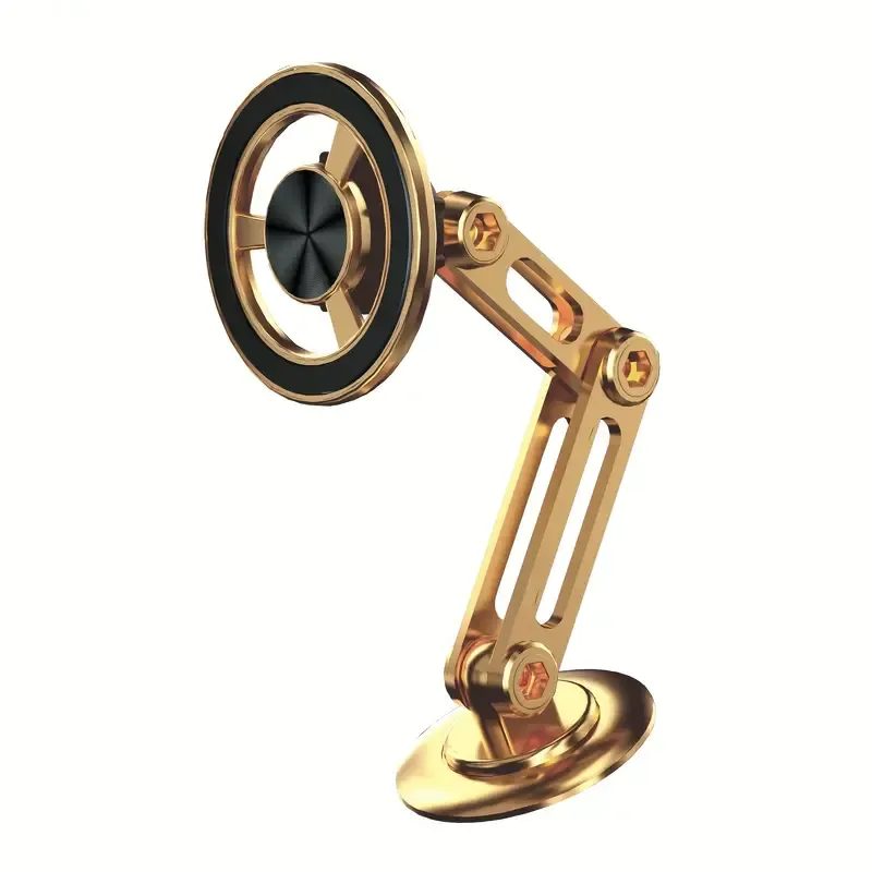 Foldable Magnetic Suction Car Metal Phone Holder, Metal Magnetic Navigation Holder, Universal Anti Shake Bracket