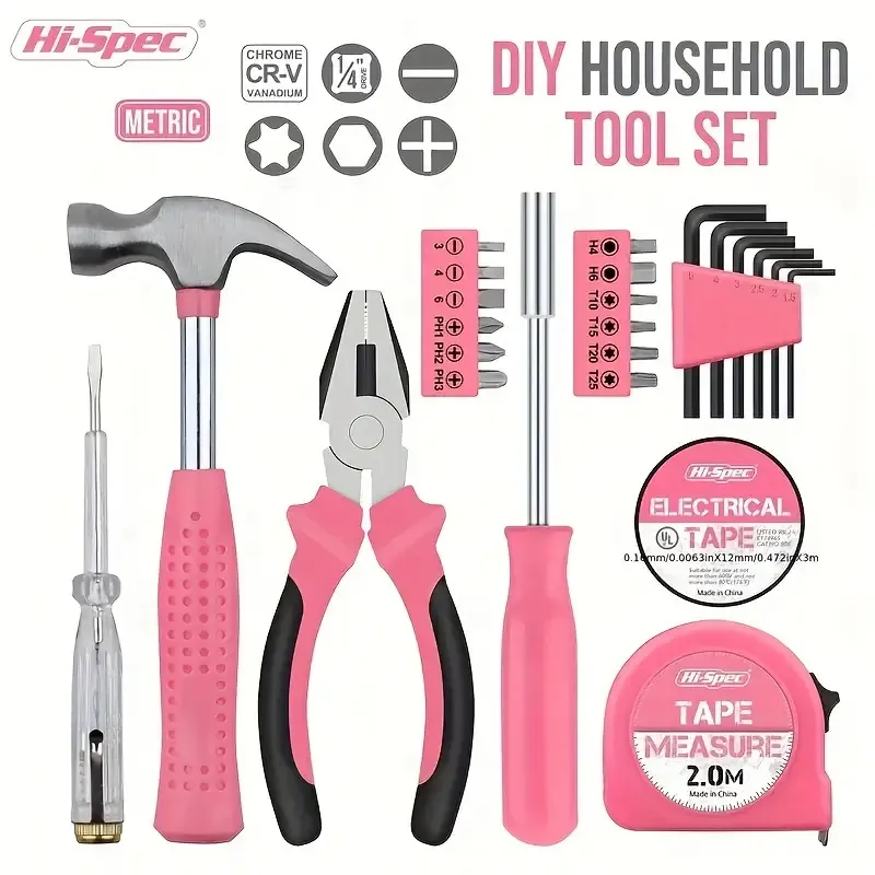 Pink Home Tool Set