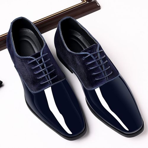 Low-top British style pointed groom shoes