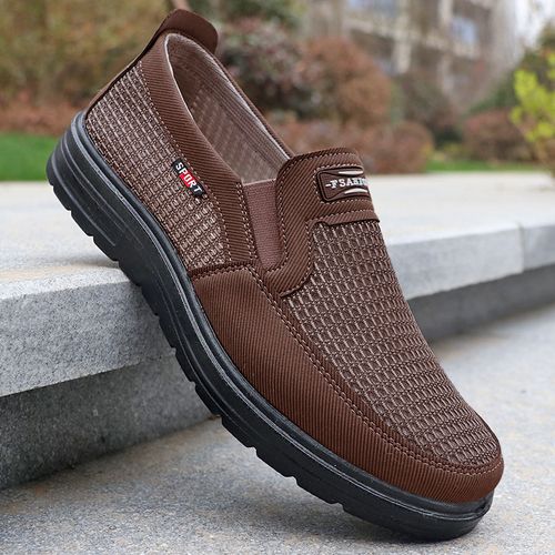 Men's shoes men's breathable slip-on casual polyurethane men's shoes