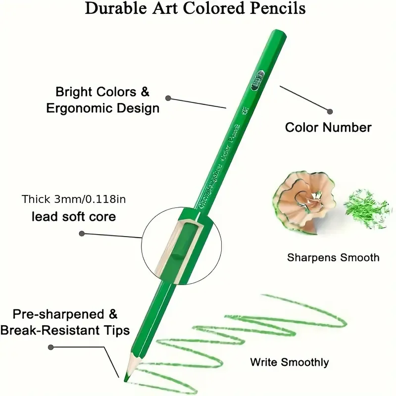 72 Colored Pencils Set