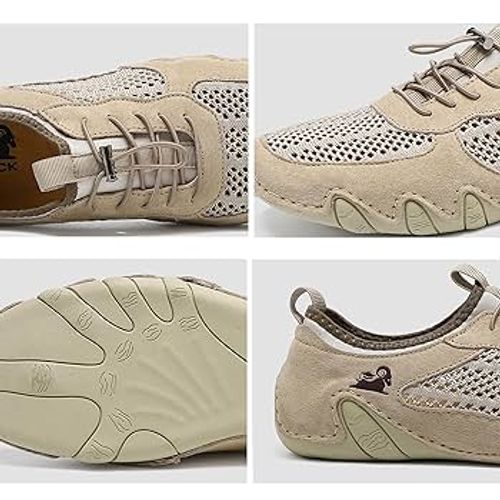 leather mesh shoes octopus men's shoes