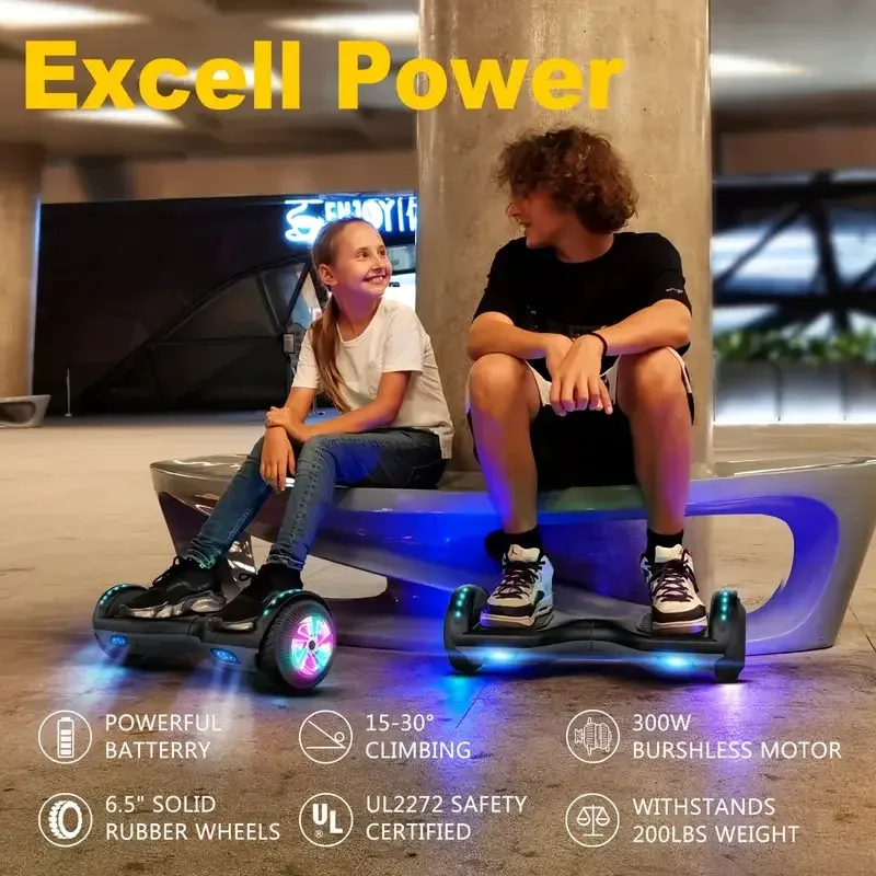 Hoverboard, Offroad All Terrain Flash Wheel Self Balancing Hoverboards With LED Lights, Certified Best Gift