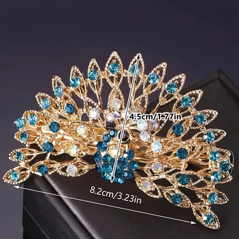 Elegant Peacock Design Hair Clip