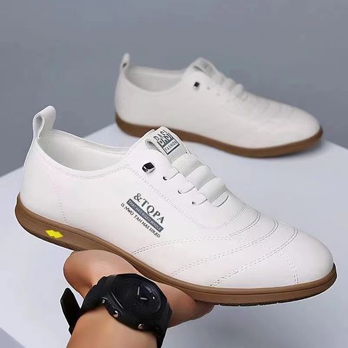 Stylish Plus Size Men's Solid Color Oxfords
