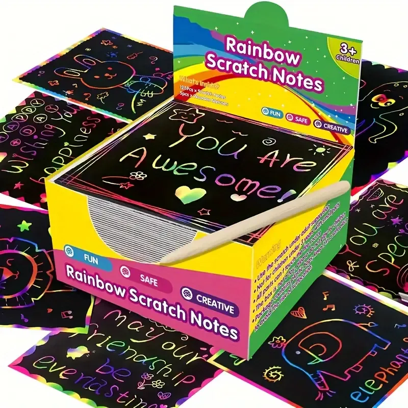 Rainbow Scratch Art Paper