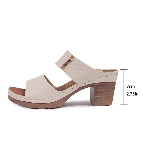 Summer new style large-sized fashionable thick-soled peep-toe trendy flip-flops