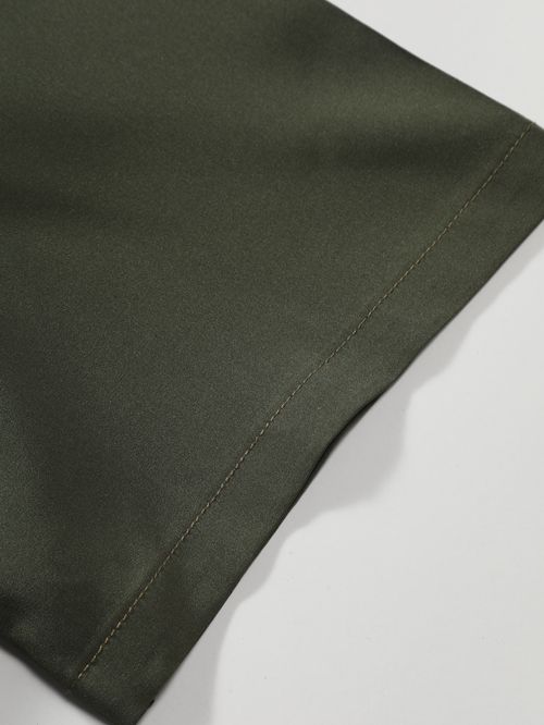Men's short-sleeved shirt solid color solid color men's clothing four-way stretch men's shirt