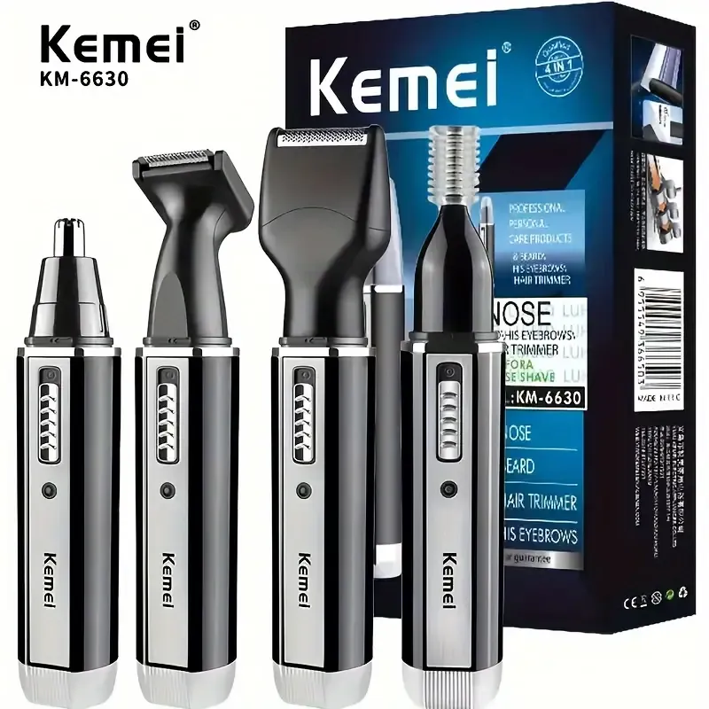 4-in-1 Professional Rechargeable Nose And Ear Hair Trimmer Men's Personal Care Tool