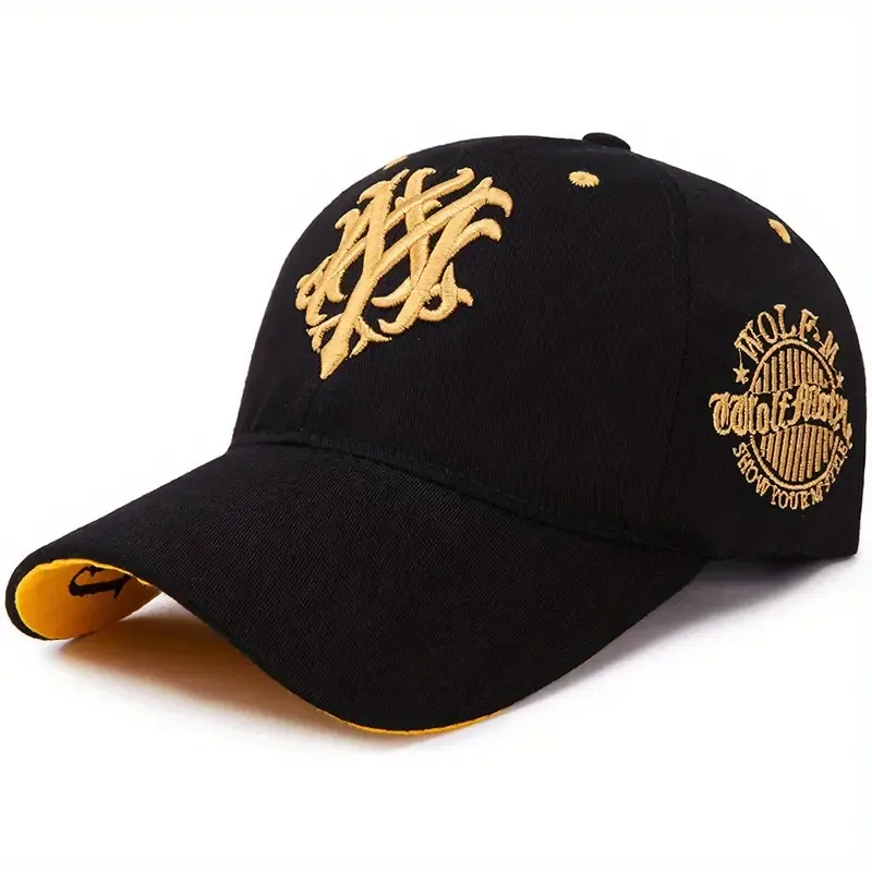 1pc Breathable Embroidered Baseball Cap for Men
