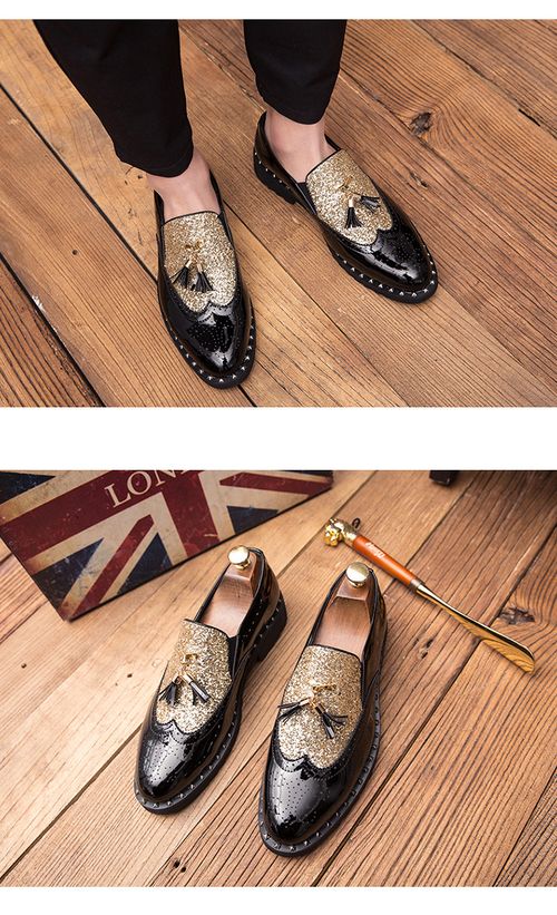 Brock Leather Shoes Men's Spring Autumn New British Style Fashionable Casual Footwear