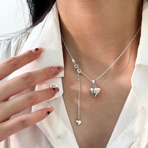 S925 Sterling Silver Heart Pendant Necklace