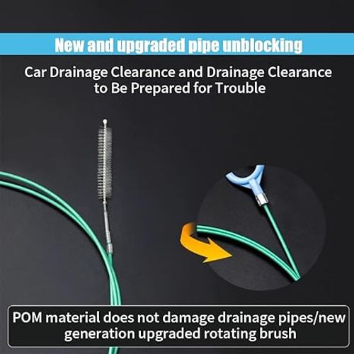 Auto Sunroof Drain Cleaning Tool, 78 Inch Extra Long Drain Cleaning Brush, Pipe Cleaner Dredging Tool, Flexible Tube Cleaning Brush for Car Sunroof Windshield Wiper Drain Hole