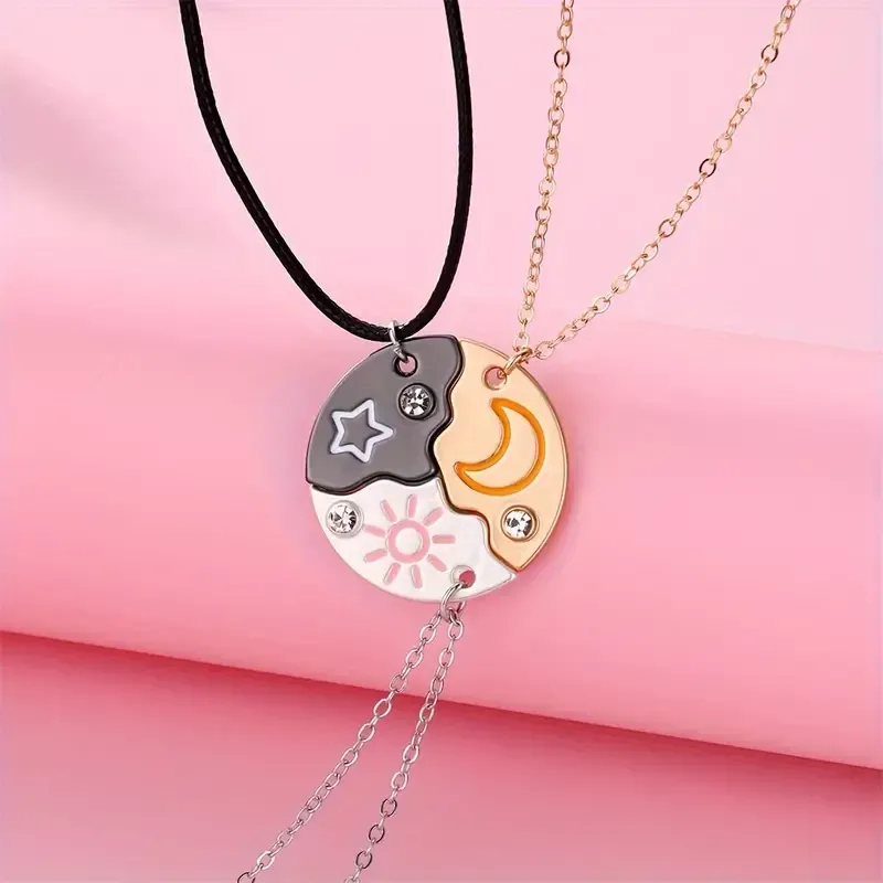 Sun Moon Star Pendant Necklace