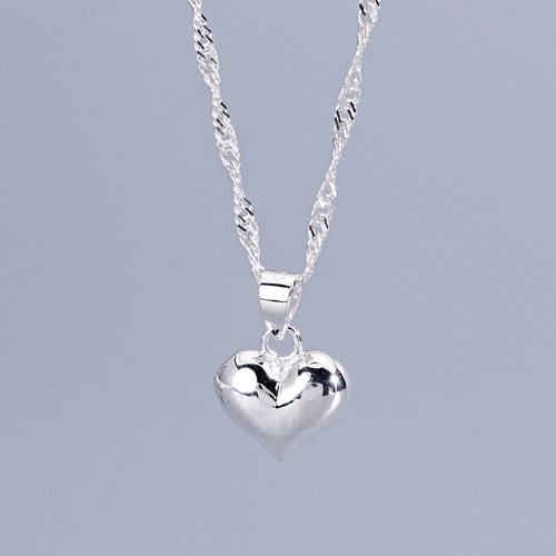 S925 Sterling Silver Heart Pendant Necklace