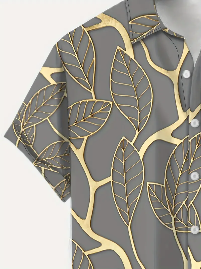 Men's Leaves Graphic Print Shirt