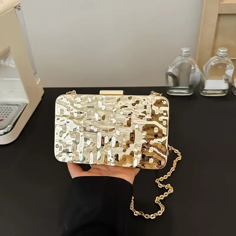 Metal Crossbody Box Bag