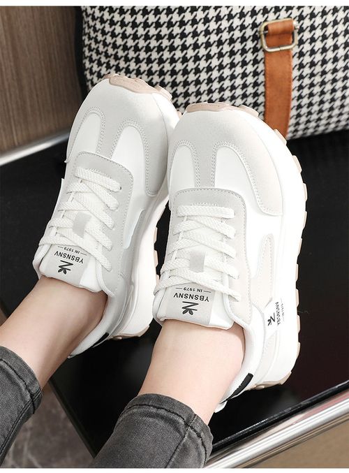 Breathable white shoes, wear-resistant